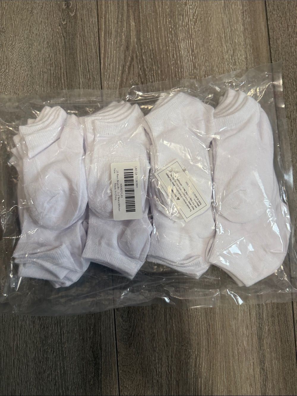 Kids White No-Show Socks - 25 pack